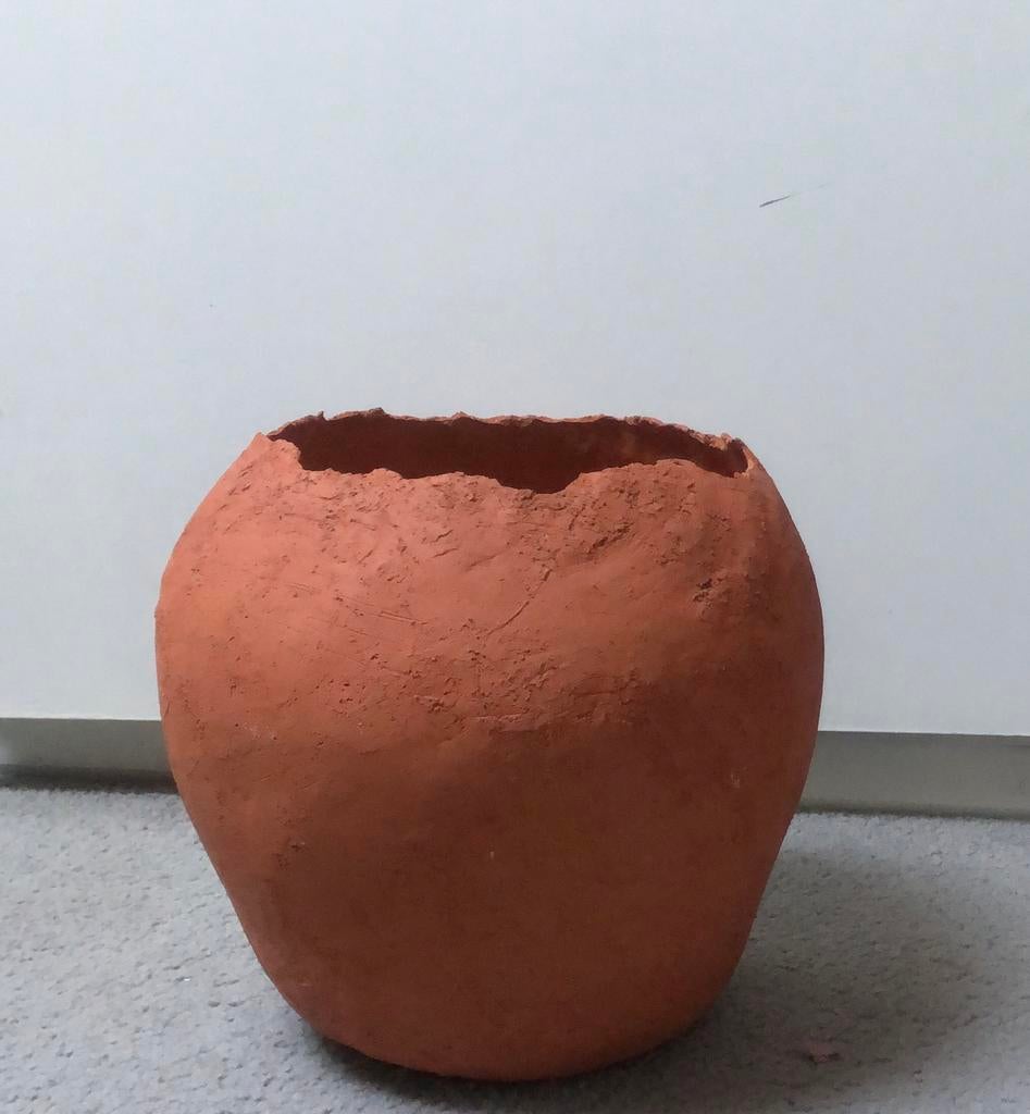 Bloempot, Ophalen, Rond, Zo goed als nieuw, Terracotta