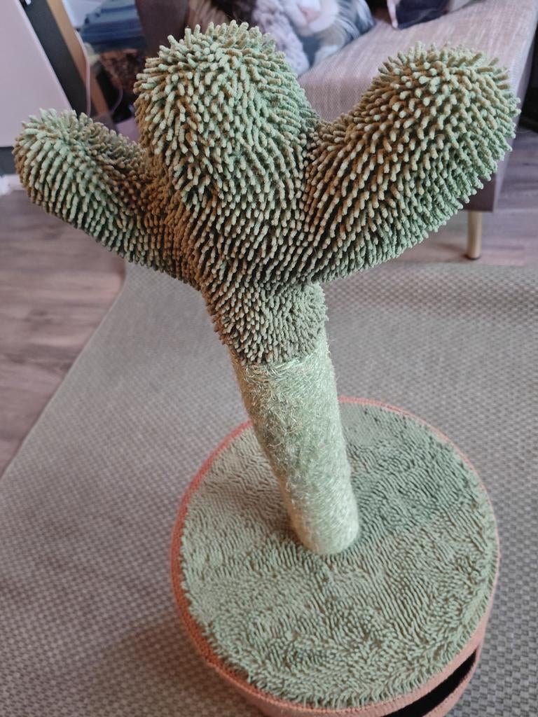 Stoffen cactus krabpaal in groen, Ophalen of Verzenden, Zo goed als nieuw, Krabpaal