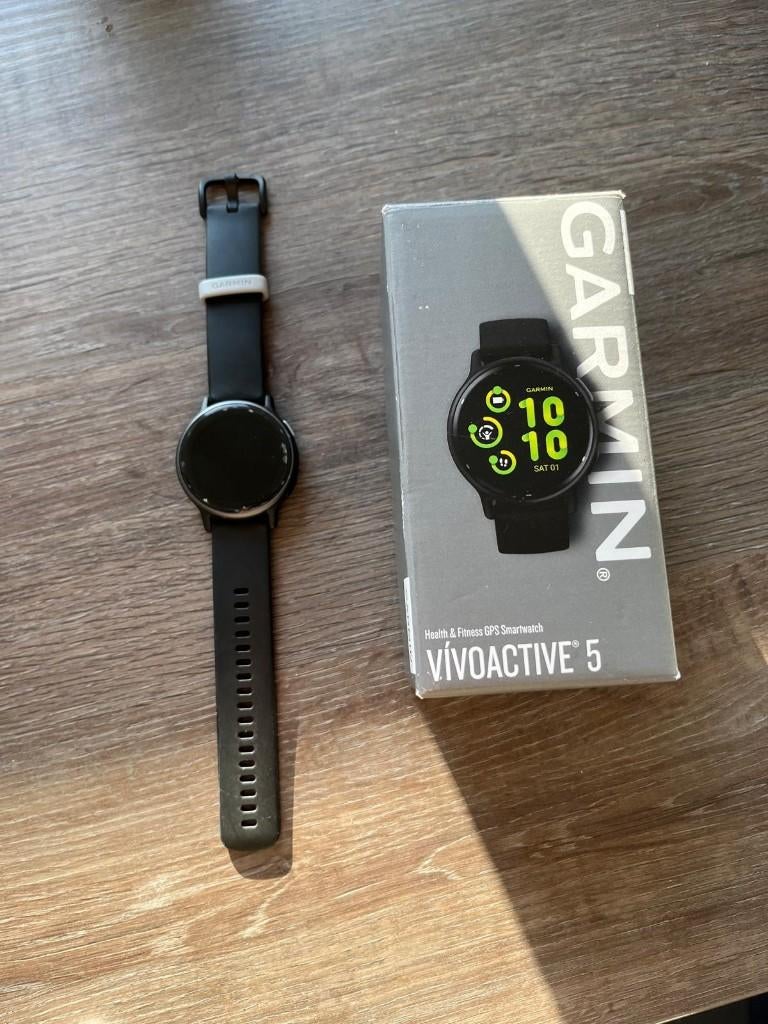 Te koop: Garmin Vivoactive 5, Zwart, Garmin, Ophalen of Verzenden, Zo goed als nieuw
