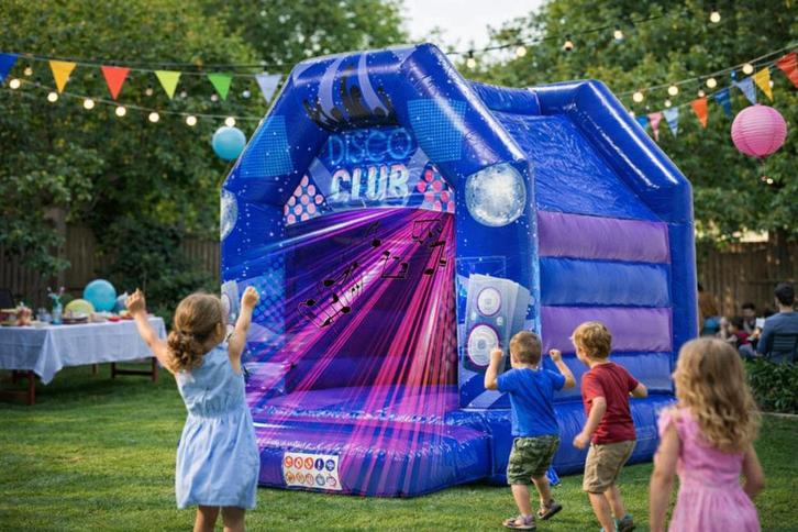 Disco Springkussen Weekendverhuur, Hobby en Vrije tijd, Feestartikelen | Verhuur, Zo goed als nieuw, Overige, Ophalen