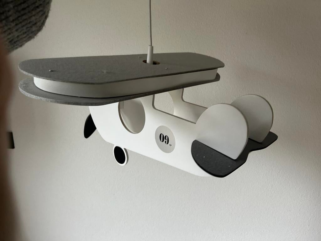 Vliegtuig hanglamp kinderkamer, Ophalen, Zo goed als nieuw, Hout, Minder dan 50 cm