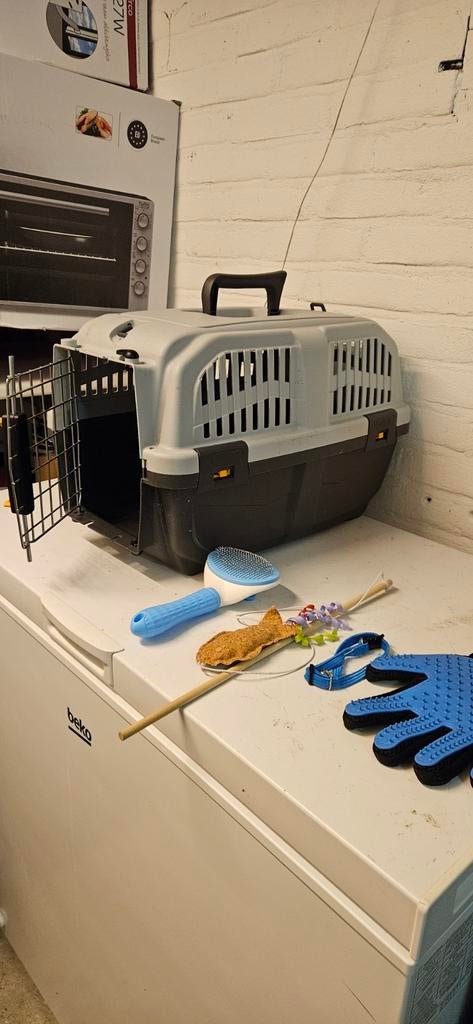 Kattenkooi met wat benodigdheden, Dieren en Toebehoren