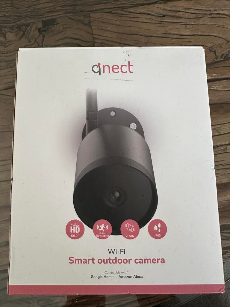 Qnect Wi-Fi Smart outdoor camera, Ophalen of Verzenden, Zo goed als nieuw, Buitencamera