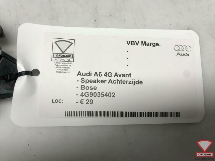 audi a6 4g avant speaker achterzijde bose 4g9035402, Gebruikt, AUDI AG, Auto-Union-Strasse 1
85045  Ingolstadt, DE, Kundenbetreuung@audi.de