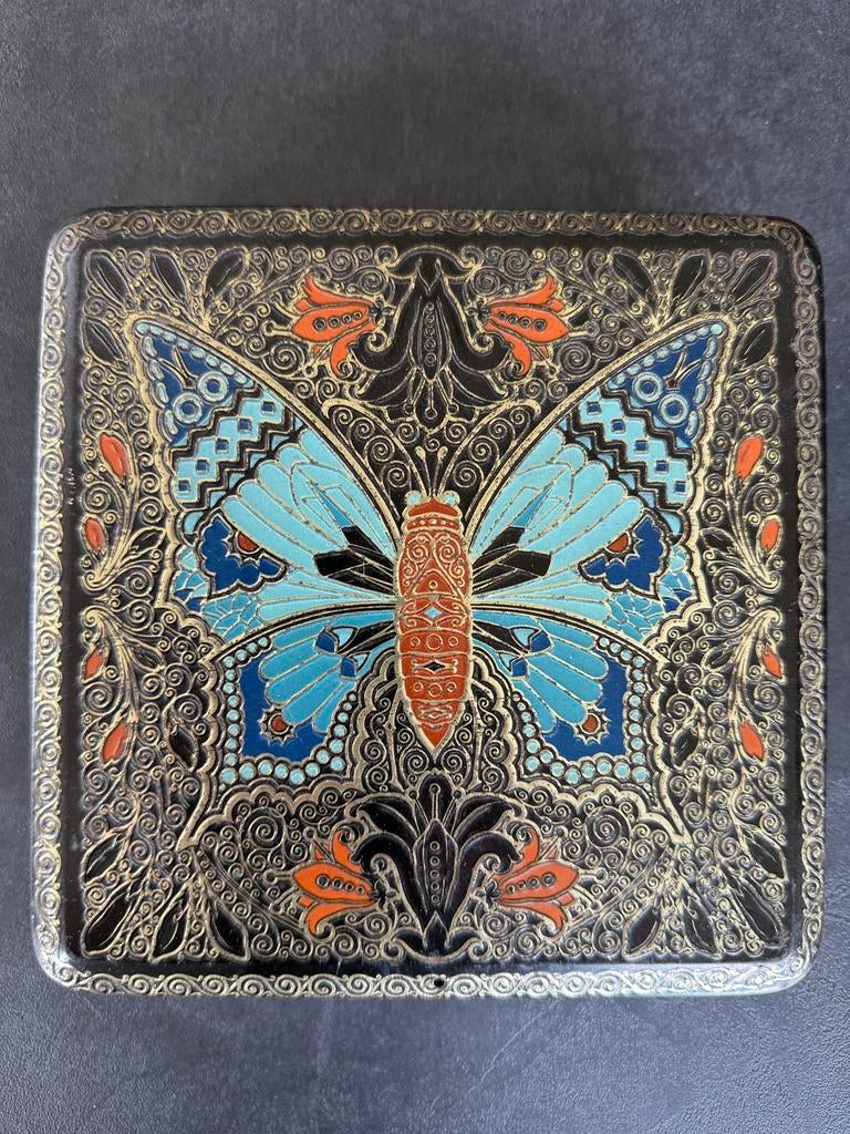 Vintage Art Nouveau chocoladeblik van A. Driessen, Verzamelen, Blikken, Ophalen of Verzenden, Gebruikt, Overige, Overige merken