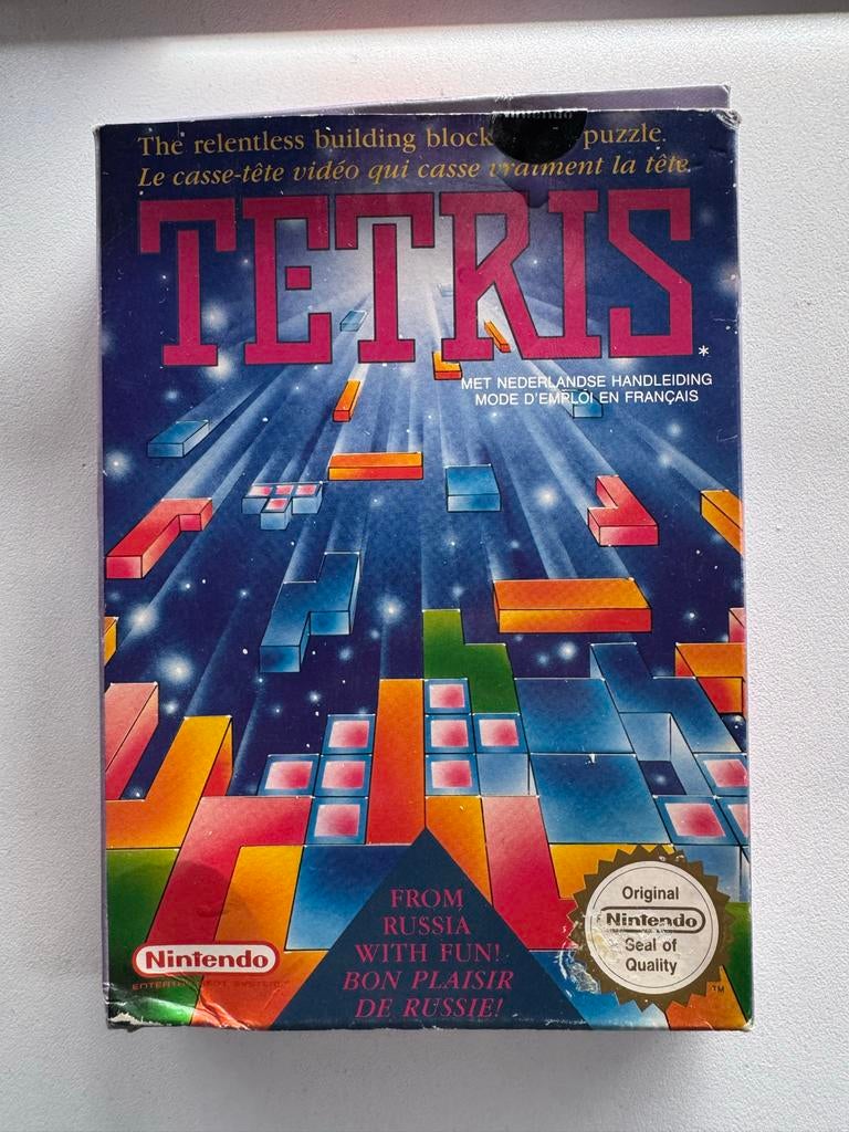 Nintendo NES Tetris compleet (handleiding + doos), Spelcomputers en Games, Games | Nintendo NES, Puzzel en Educatief, Gebruikt