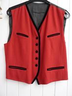Nieuw rood gilletje met zwart fluwelen accenten, maat 48, Ophalen, Maat 46/48 (XL) of groter, Nieuw, Jasje