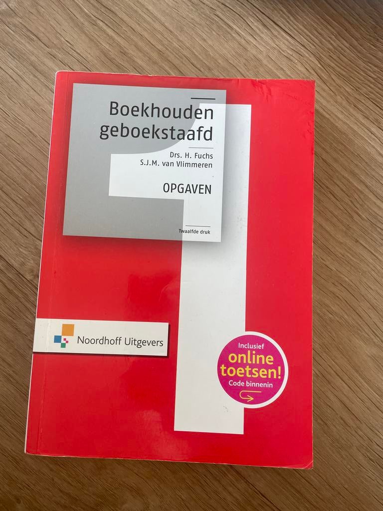 Boekhouden geboekstaafd OPGAVEN twaalfde druk, Ophalen of Verzenden, Gamma, Gelezen, HBO