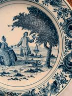 Prachtig Makkum wandbord met romantische scène, Ophalen of Verzenden