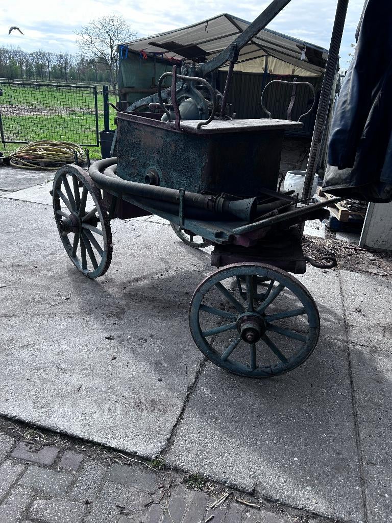 antieke brandweerwagen brandweespuit koet museum, Ophalen, Nieuw, Versiering, Abraham of Sarah