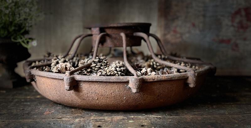 voedertrog gietijzer, Ophalen