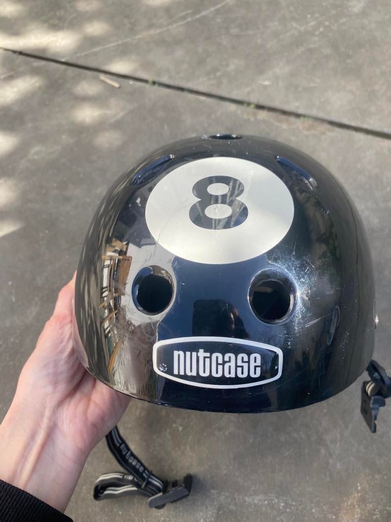 Fietshelm Nutcase Little Nutty 8 Ball Black XS, Ophalen of Verzenden, Zo goed als nieuw, XS