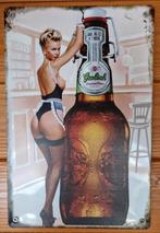 Grolsch metalen borden, Ophalen, Zo goed als nieuw, Reclamebord, Plaat of Schild, Grolsch