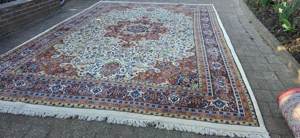 Prachtig mega groot XXL handgeknoopt Perzisch tapijt 350x250, Perzisch, 200 cm of meer, Ophalen of Verzenden, Zo goed als nieuw