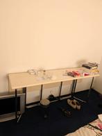 Multifunctionele klaptafel wit gelakt met chroom onderstel, Ophalen