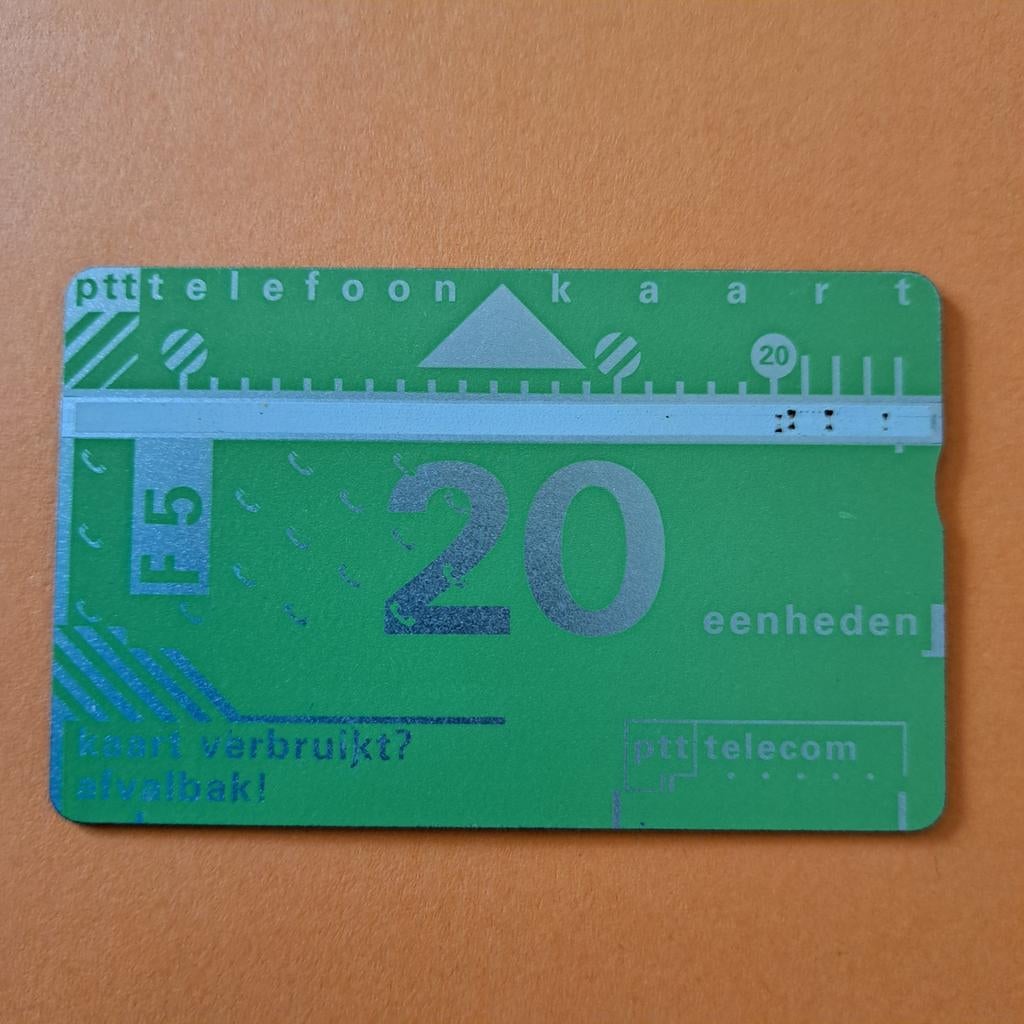 PTT telefoonkaart 20 eenheden, Verzamelen, Telefoonkaarten, Ophalen of Verzenden, Nederland