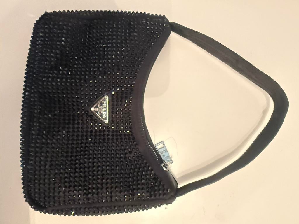 Prada limited edition crystal bag zwart schoudertas NIEUW, Sieraden, Tassen en Uiterlijk, Tassen | Damestassen, Ophalen of Verzenden