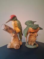 Jaren '60 beelden specht ijsvogel., Verzamelen, Beelden en Beeldjes, Ophalen of Verzenden, Gebruikt, Dier