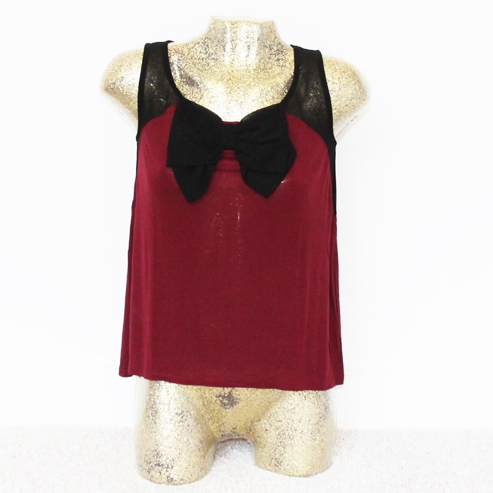 Mooi Topje11 (M) - 20 € 10,-, Kleding | Dames, Tops, Zo goed als nieuw, Maat 38/40 (M), Rood, Zonder mouw, Ophalen of Verzenden