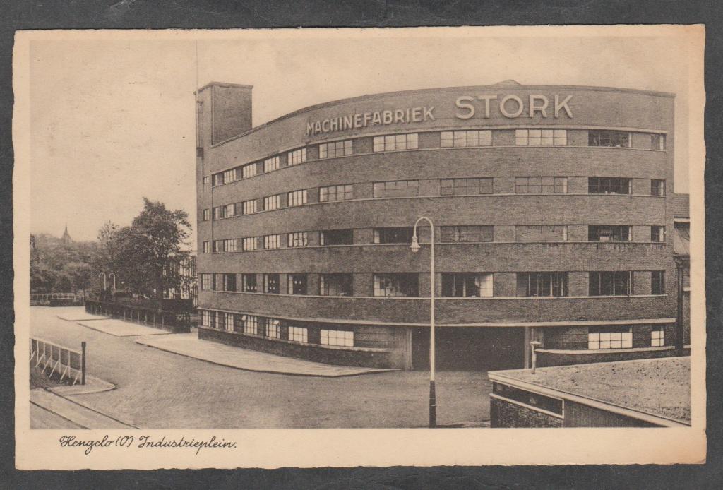 hengelo  industrieplein met machinefabriek stork, Verzamelen, Verzenden, 1940 tot 1960, Gelopen, Overijssel