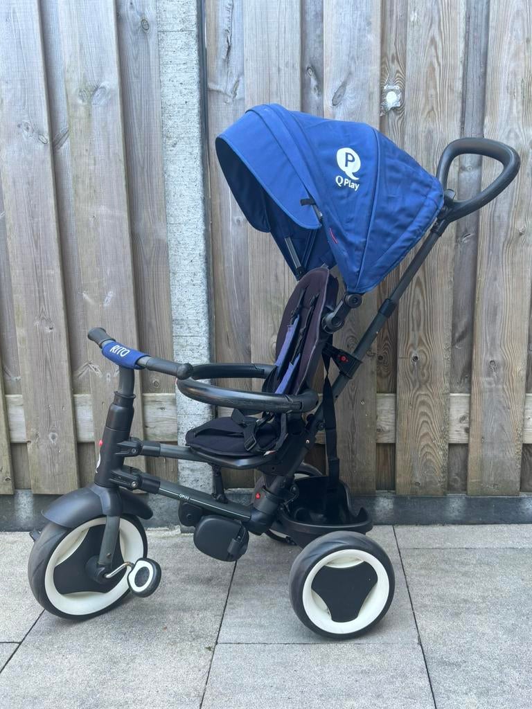 Q Play Driewieler 3 in 1, Fietsen en Brommers, Fietsen | Driewielers, Ophalen of Verzenden, Gebruikt, Duwstang
