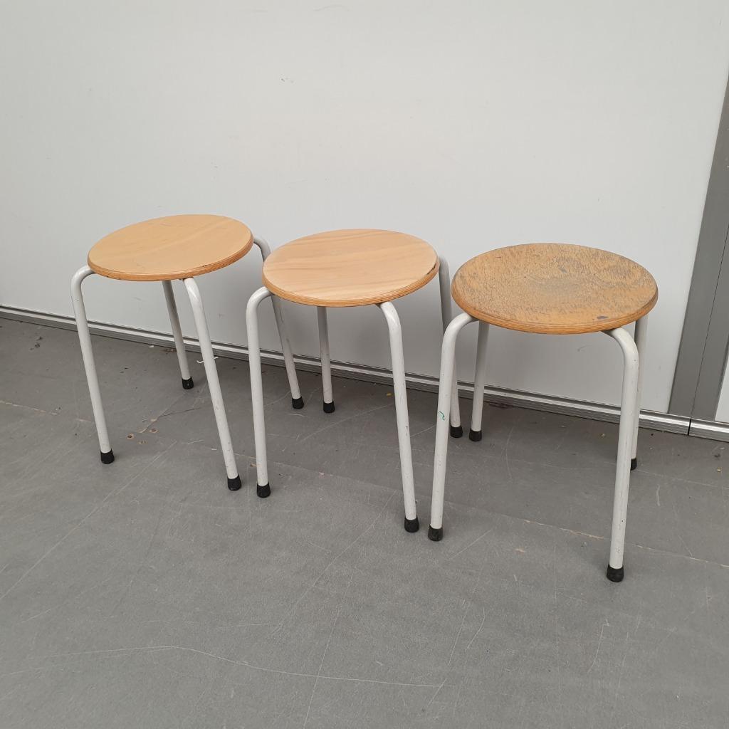 Set van 3 krukjes - hout