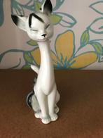 Vintage keramiek kattenbeeld (slanke kat)  ca. 25 cm hoog, Verzamelen, Ophalen of Verzenden, Zo goed als nieuw, Dier