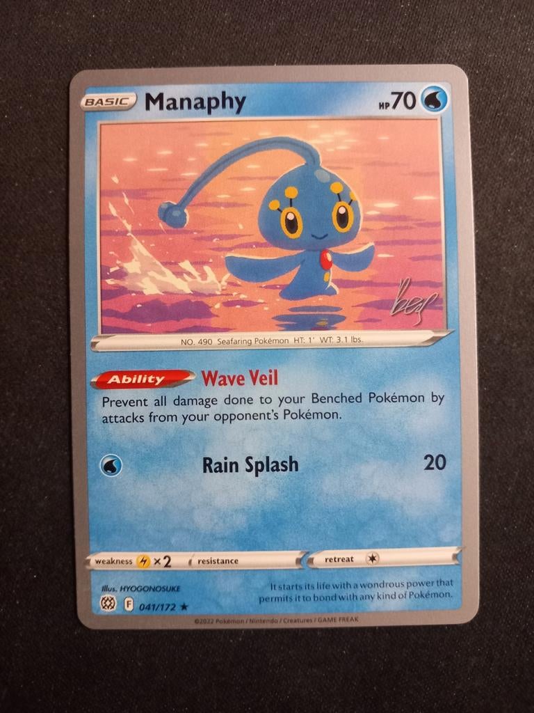 Manaphy 041/172 World Championship 2022 Promo Lashmet NM, Verzenden, Zo goed als nieuw, Losse kaart