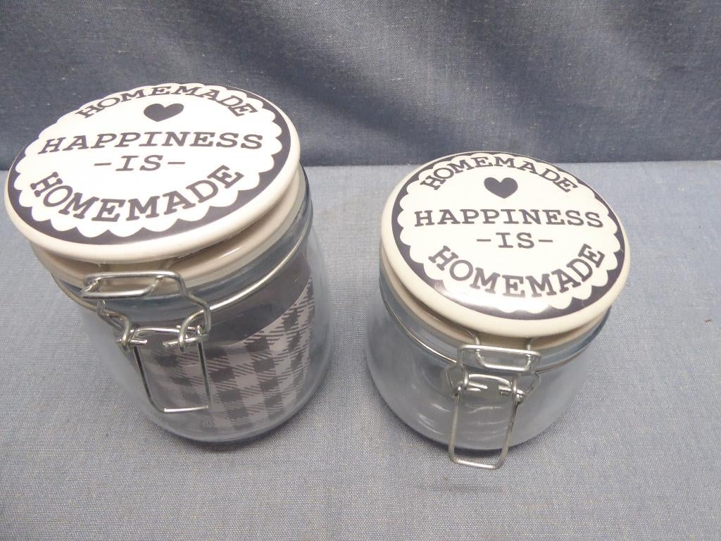 Weckpot Homemade is Happiness | 2 maten | nieuw, Ophalen of Verzenden, Nieuw, Glas, Pot, Bus of Blik