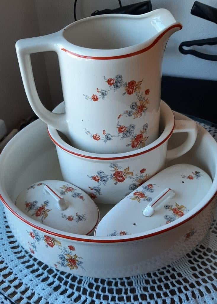 lampetstel  servies 3 delig, Antiek en Kunst, Ophalen of Verzenden