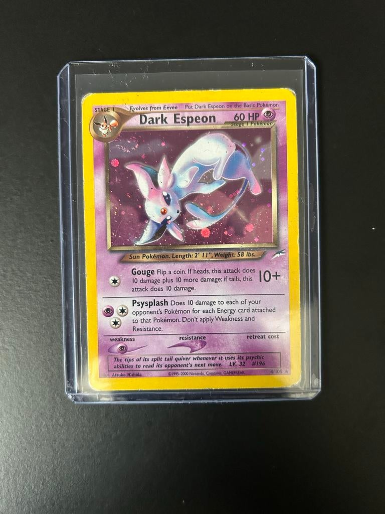 Dark Espeon | Neo Destiny | Holo Rare | MP/HP, Ophalen of Verzenden, Zo goed als nieuw, Losse kaart, Foil