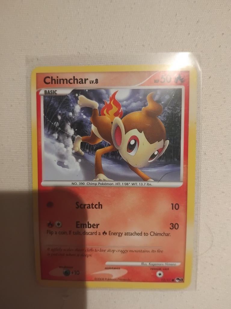 Pokémon Kaart Chimchar LV.8 (50 HP) 12/17, Ophalen of Verzenden, Gebruikt, Losse kaart