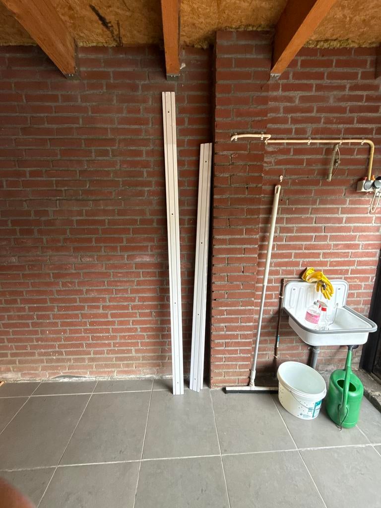 3 stuks gordijnrails - Wit, gebruikt, Ophalen, Minder dan 50 cm, Gebruikt, 200 cm of meer