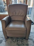 Leren 2 zitsbank, leren stoel en hoektafel (licht eiken), Ophalen, Gebruikt, Minder dan 75 cm, Leer