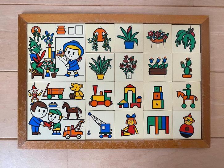 Rolf vintage puzzel, Kinderen en Baby's, Speelgoed | Houten speelgoed, Gebruikt, Ophalen of Verzenden