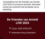Vrienden Van Amstel live 22 januari 2025, Tickets en Kaartjes, Evenementen en Festivals, Twee personen