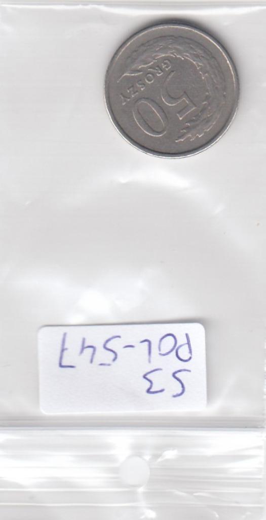 S3-POL-0547 Polen 50 groszy 1991  VF Y# 281, Postzegels en Munten, Munten | Europa | Niet-Euromunten, Polen, Verzenden
