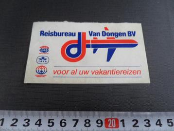 stickers Reisbureau Van Dongen BV voor al uw vakentiereizen  beschikbaar voor biedingen