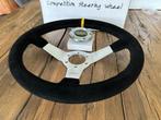 QSP 350mm 70mm suede zilver sportstuur autostuur stuur, Auto diversen, Tuning en Styling, Ophalen of Verzenden