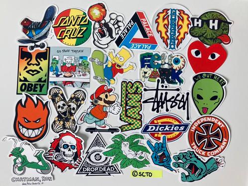 ⚠️ Skate stickers Santa Cruz Vans Stüssy Spitfire CDG OBEY, Sport en Fitness, Skateboarden, Nieuw, Skateboard, Longboard, Ophalen of Verzenden