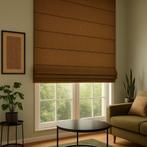 Nieuwe vouwgordijn - 203x250cm - Bruin, Huis en Inrichting, Stoffering | Gordijnen en Lamellen, Ophalen, Bruin, 200 cm of meer