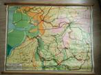 Vintage Schoolkaart Overijssel, Antiek en Kunst, Antiek | Schoolplaten, Ophalen of Verzenden, Aardrijkskunde