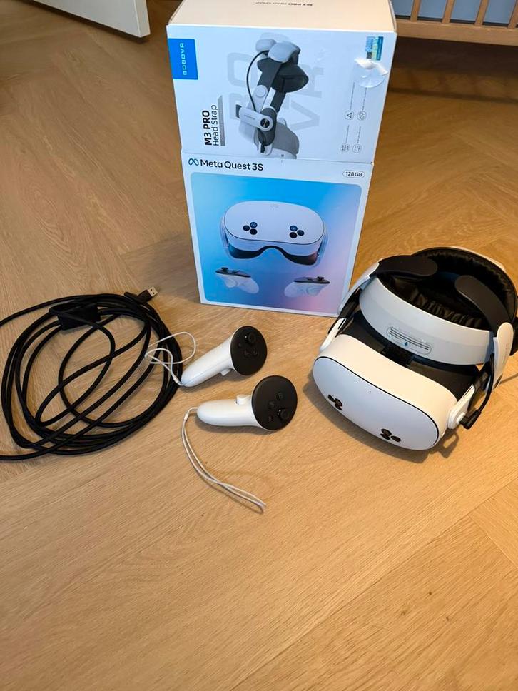 Meta quest 3s met extras, Spelcomputers en Games, Virtual Reality, Zo goed als nieuw, Overige platformen, Ophalen of Verzenden