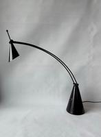 Vintage Zwarte Tafellamp, Huis en Inrichting, Lampen | Tafellampen, Ophalen of Verzenden, Gebruikt, Metaal, Minder dan 50 cm