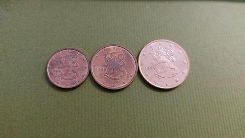 Finland. 1,2 en 5 cent 1999, Postzegels en Munten, Munten | Europa | Euromunten, Setje, Overige waardes, Finland, Ophalen of Verzenden