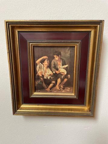 Mooie kunstkopie van antiek schilderij "de meloen eters" beschikbaar voor biedingen