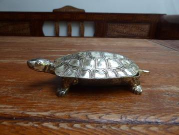 Metalen doos, schildpad beschikbaar voor biedingen