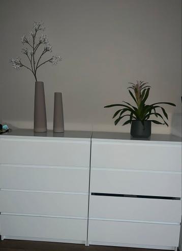 2x Ikea Malm ladekast wit 4 lades - afbeelding 2