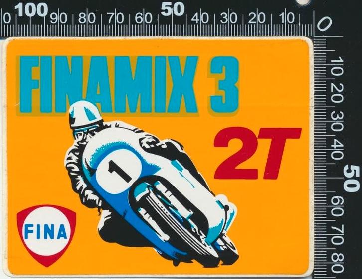 Sticker: Fina - Finamix 3 - 2T, Verzamelen, Stickers, Zo goed als nieuw, Auto of Motor, Ophalen of Verzenden