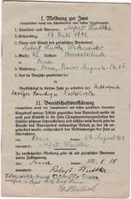 aanmelding J.M.O. (Jungmannen-organisation) WOI-1918., Verzenden, Landmacht, Duitsland, Overige typen